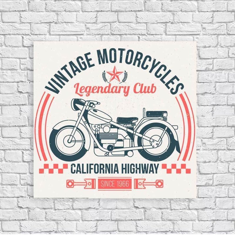 Poster Decorativo Moto Motoqueiro 25478 - Papel na Parede