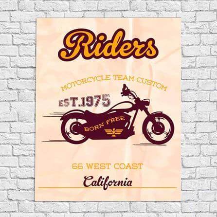 Poster Decorativo Motocicleta Custom 900900 - Papel na Parede