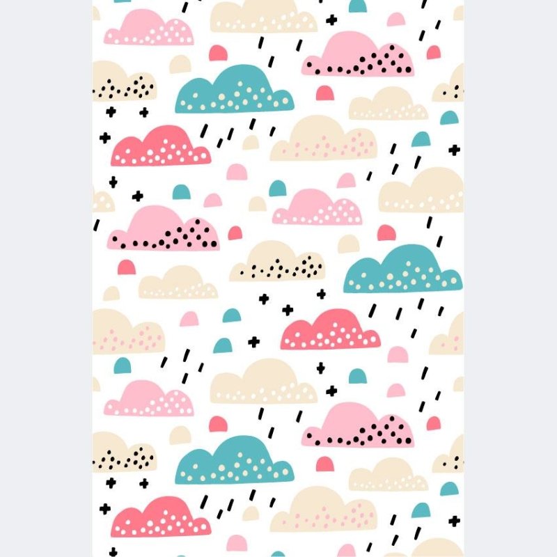 Poster Decorativo Nuvens Abstratas Coloridas N07214 - Papel na Parede
