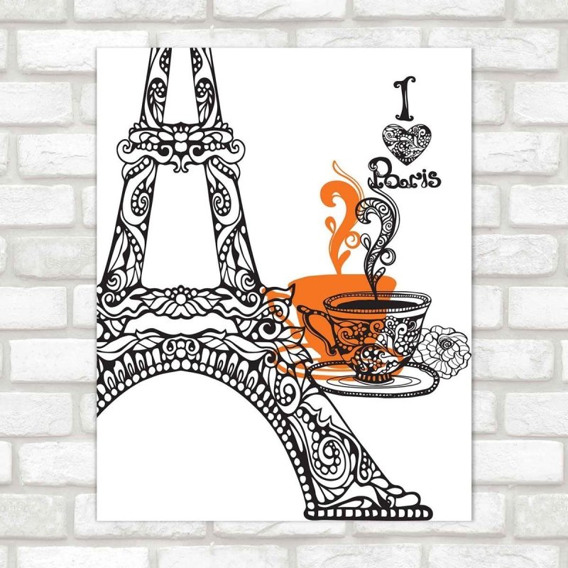 Poster Decorativo Paris coffee PA093 - Papel na Parede