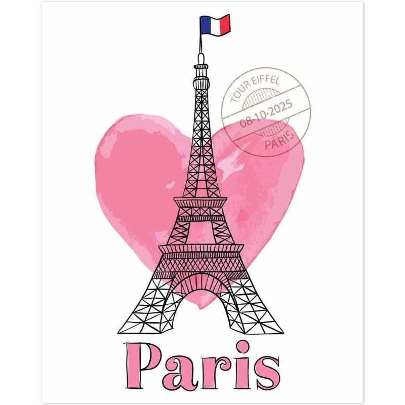 Poster Decorativo Paris coração PA005 - Papel na Parede