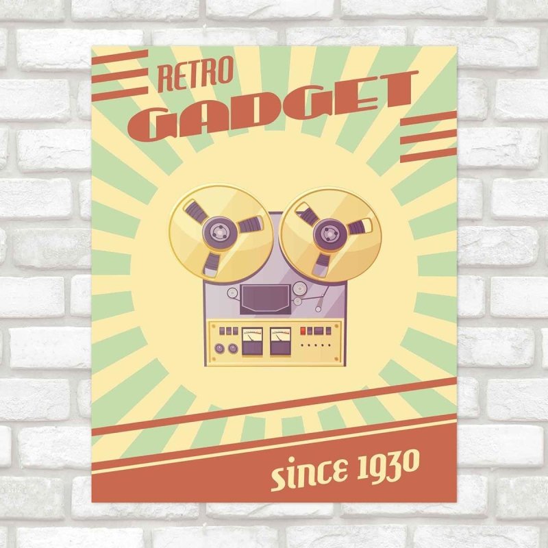 Poster Decorativo Retro PA0158 - Papel na Parede