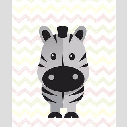 Poster Decorativo Safári Bebê Menina 2029 - Papel na Parede