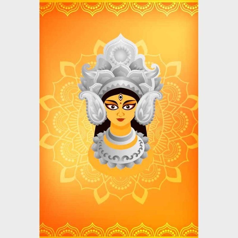 Poster Decorativo Shiva Em Amarelo N09289 - Papel na Parede