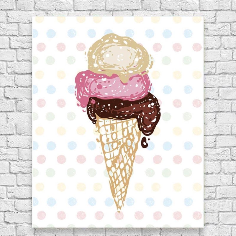 Poster Decorativo Sorvete Bebê 2032 - Papel na Parede