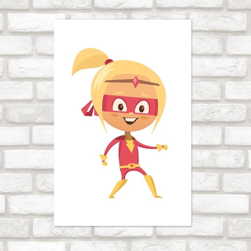 Poster Decorativo Super Heroína Loira N08093 - Papel na Parede