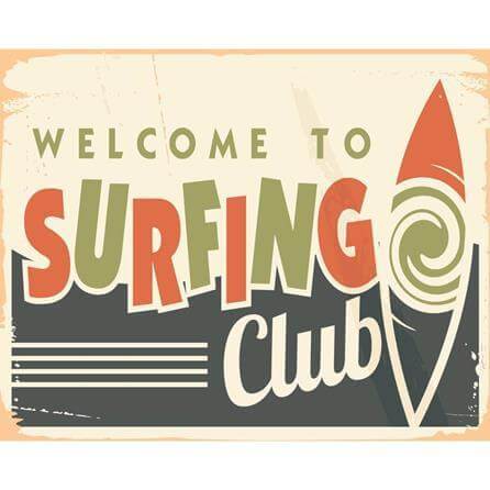 Poster Decorativo Surfing Club 040 - Papel na Parede