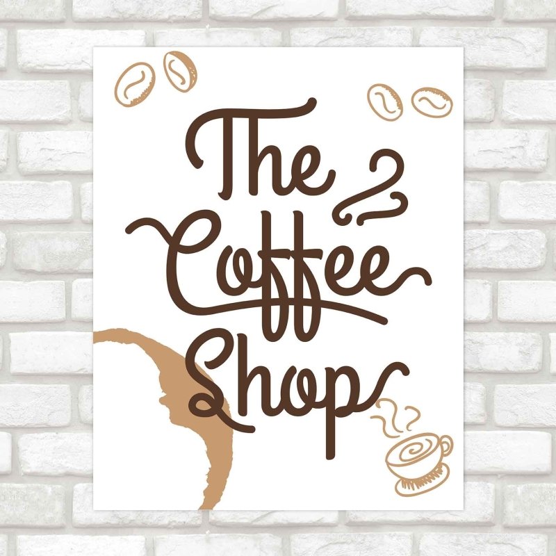 Poster Decorativo The Coffee Shop PA0102 - Papel na Parede