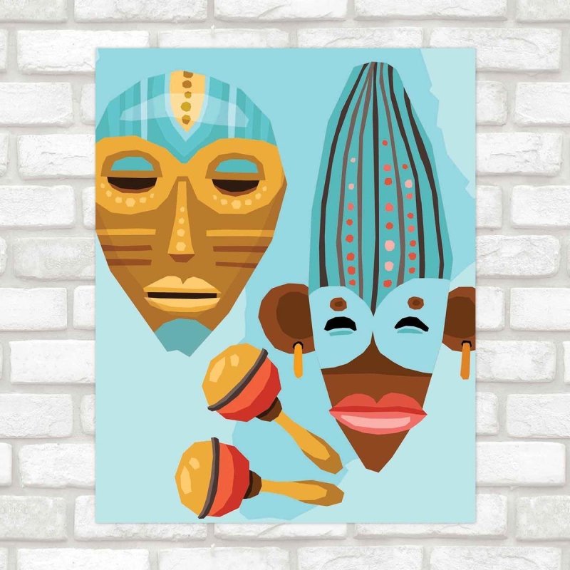 Poster Decorativo tribal PA081 - Papel na Parede