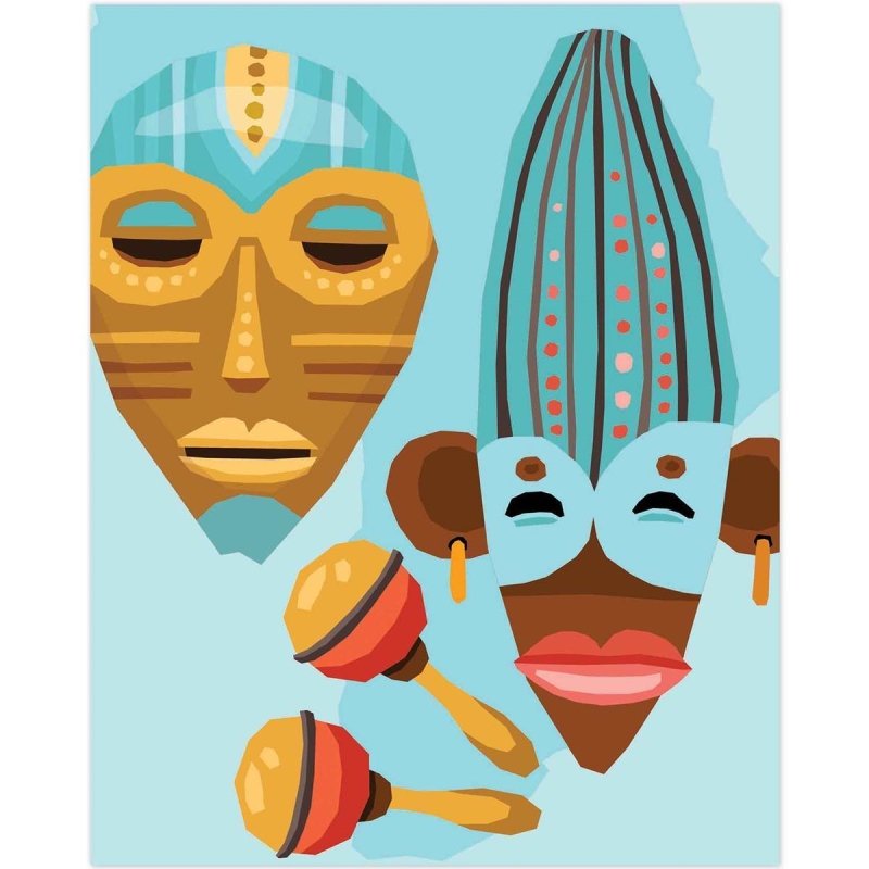 Poster Decorativo tribal PA081 - Papel na Parede