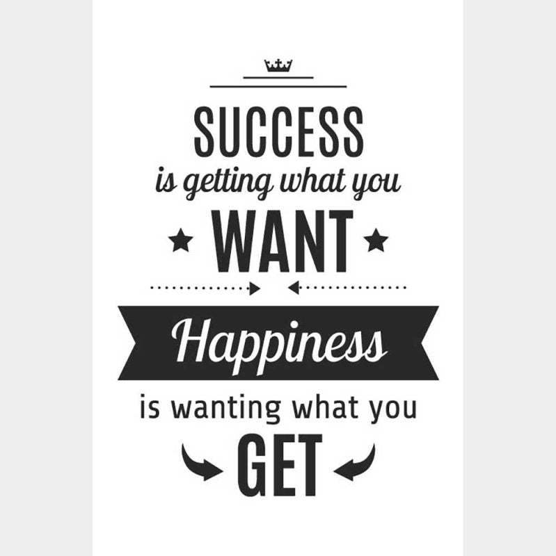 Poster Decorativo What You Want Happiness N08291 - Papel na Parede