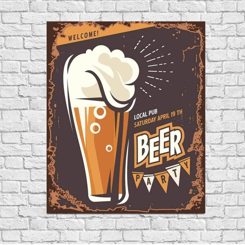 Quadro Decorativo Cerveja Beer Jovem 04134 - Papel na Parede