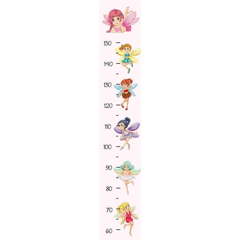 Régua Adesiva Infantil Fadas Coloridas N09215 - Papel na Parede