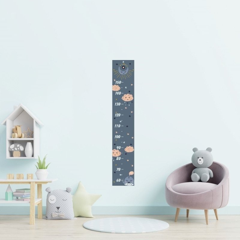Régua Promo Adesiva Infantil Grow Up Nuvens ao Luar N019147 - Papel na Parede