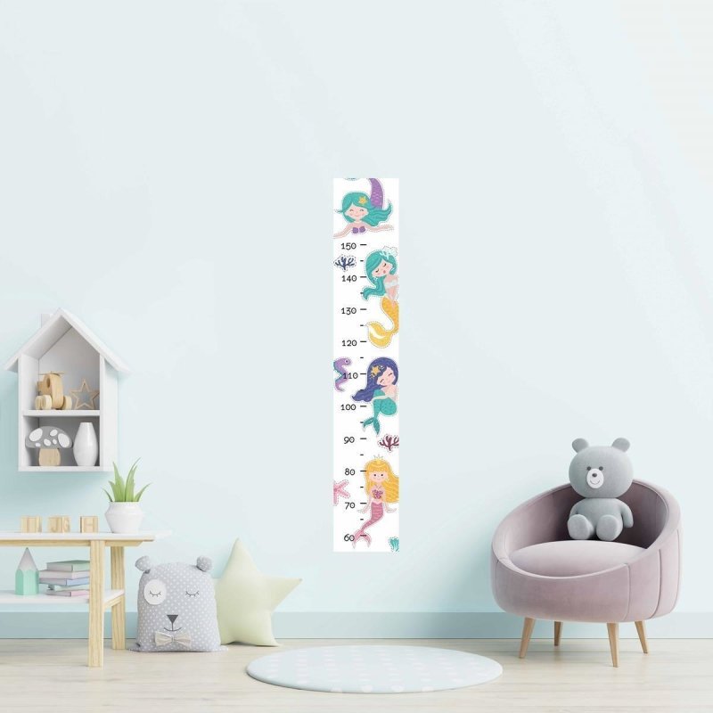 Régua Promo Adesiva Infantil Sereias Coloridas N09206 - Papel na Parede