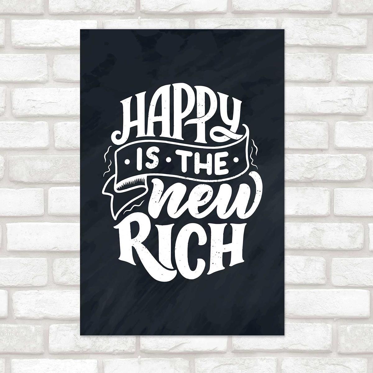 Poster Decorativo Lettering Happy N10254