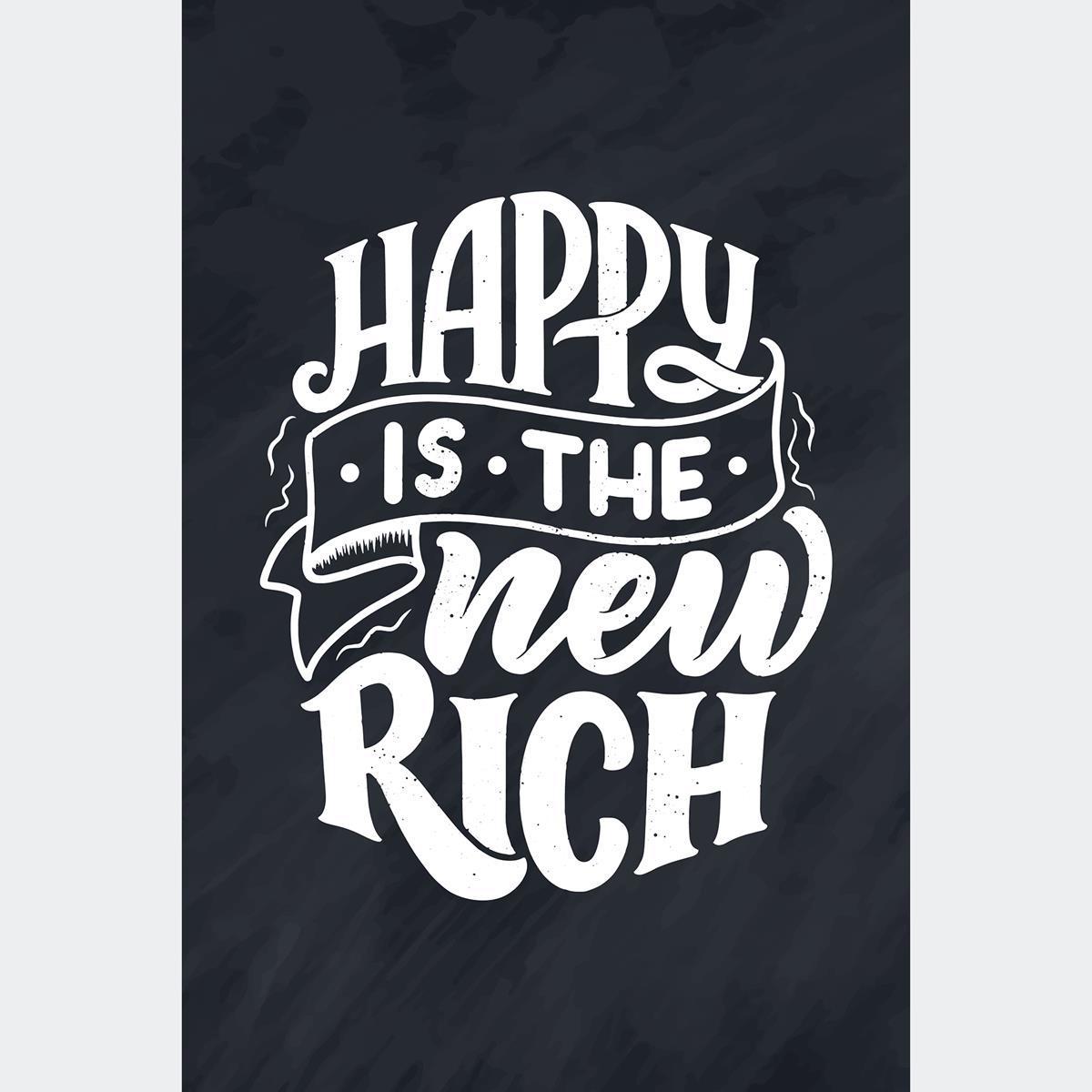 Poster Decorativo Lettering Happy N010254