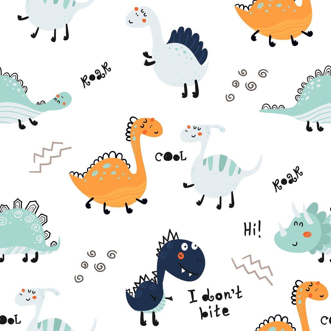 Papel de Parede Adesivo infantil Dinossauros N014156