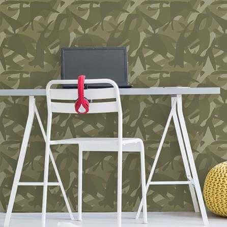 Papel de Parede Adesivo Camuflado Militar Verde 69854 Papel na Parede