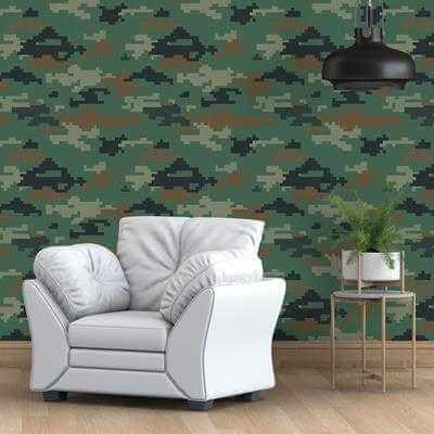 Papel de Parede Adesivo Camuflado N8836A