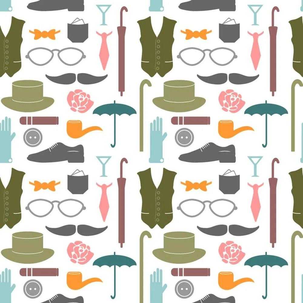 Papel de Parede Adesivo Gentleman Retrô 113917003