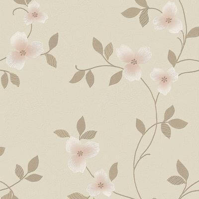 Papel de Parede Texturizado Floral Romântico Loft Decor 8009