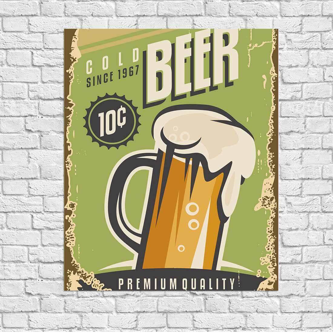 Poster Decorativo Cerveja Beer Jovem 04163
