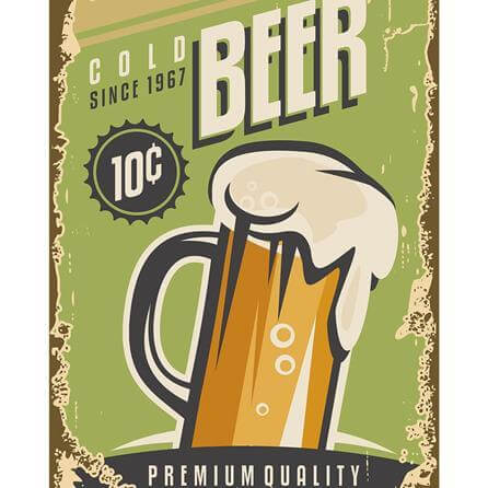 Poster Decorativo Cerveja Beer Jovem 04163