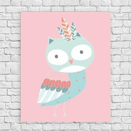 Poster Decorativo Coruja Baby 2019001