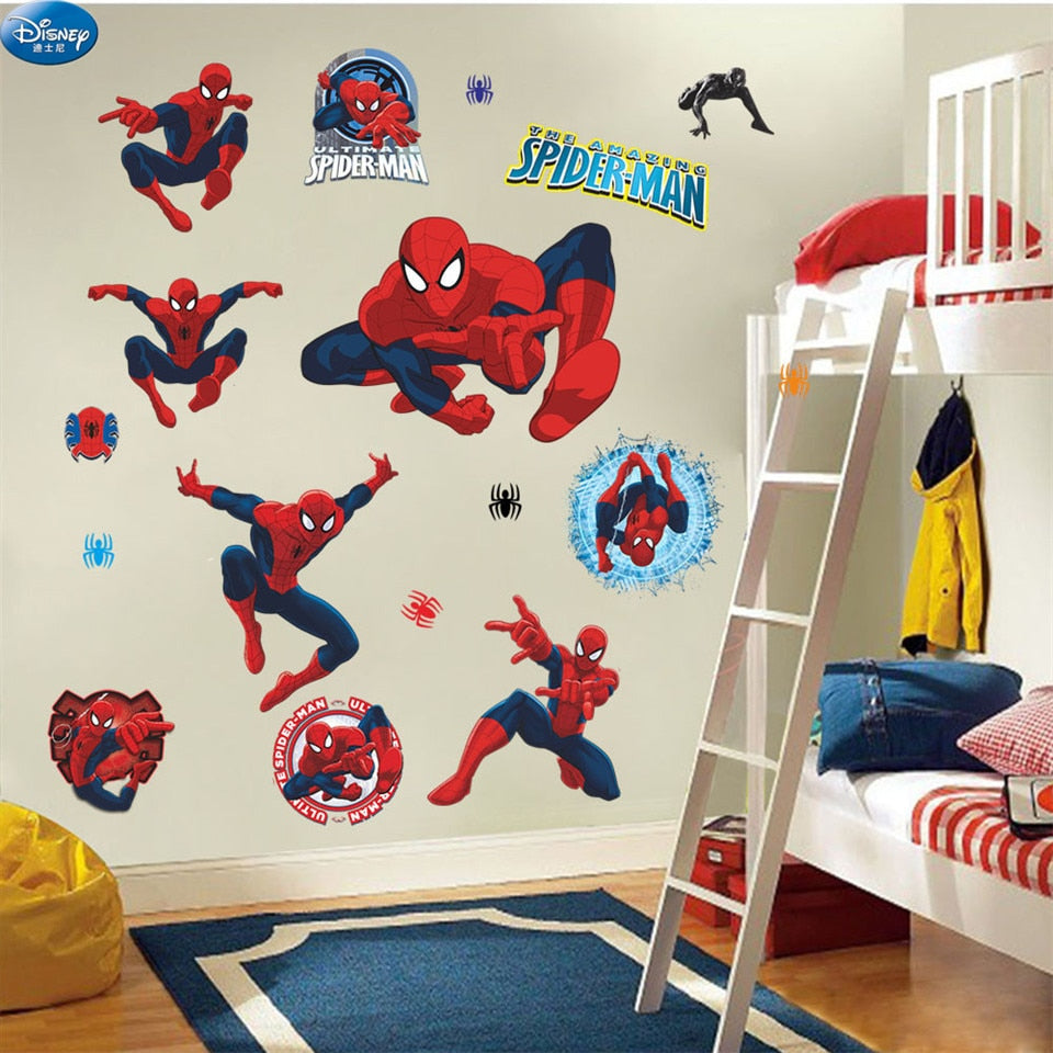 Quarto de Meninos 3D Vingadores Adesivo de Parede Autoadesivo Removível Mural Marvel Quarto de Crianças Decoração de Berçário Decalques de Parede Presente para Crianças