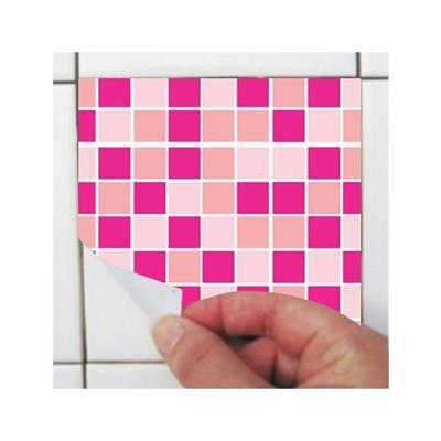 ADESIVO AZULEJO MOSAICO ROSA L10 - Papel na Parede