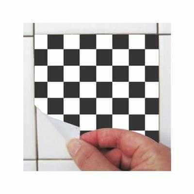 ADESIVO AZULEJO PASTILHA BRANCO E PRETO 851 - Papel na Parede