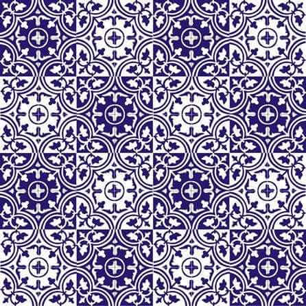 ADESIVO AZULEJO PORTUGUÊS AZUL E BRANCO 1041 - Papel na Parede