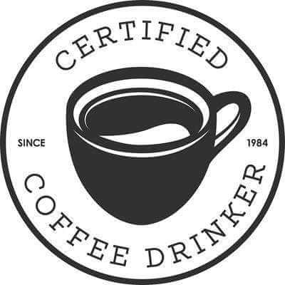 Adesivo Decorativo - certified 0,59x0,59 Metros (Certificado de viciado em café) - Papel na Parede