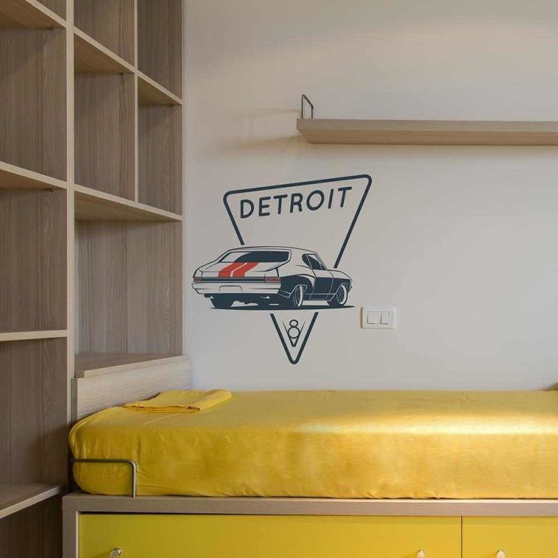 Adesivo Decorativo - Detroit Muscle - Medidas 0,59x0,62M