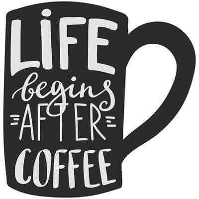 Adesivo Decorativo - life is coffee 0,59x0,60 Metros (A vida começa depois de uma xícara de café) - Papel na Parede
