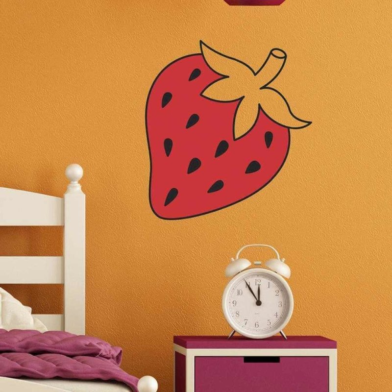 Adesivo Decorativo Morango Medidas 0,62x0,59 Metros - Papel na Parede