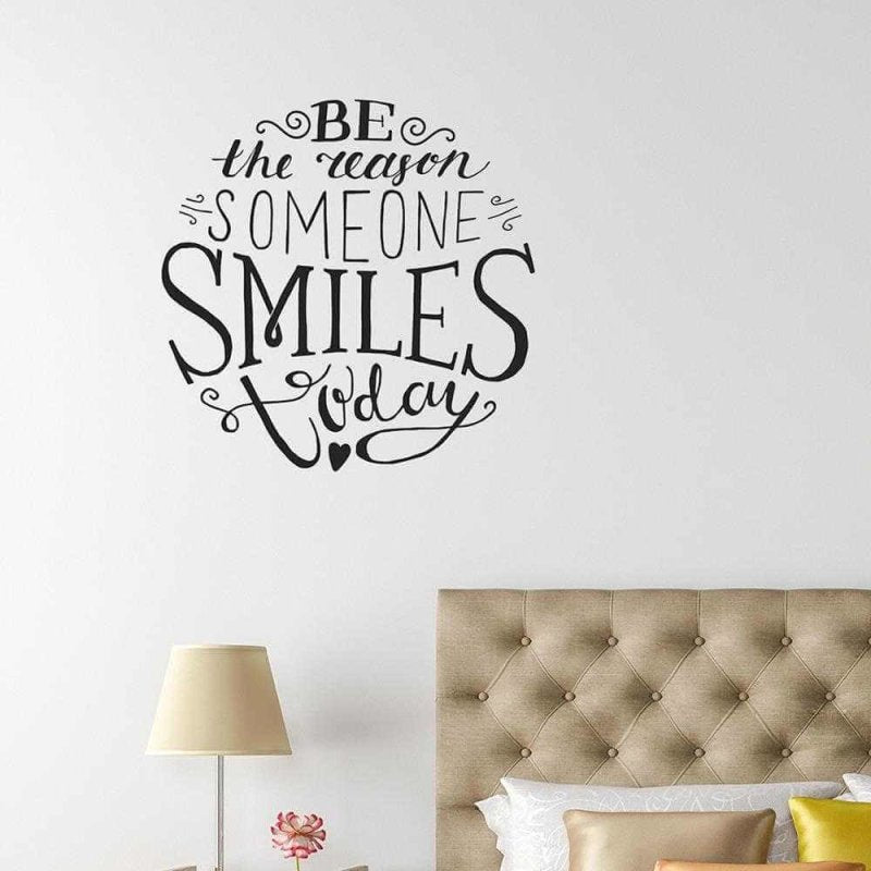 Adesivo Decorativo Smiles Medidas 0,59x0,59 Metros (Seja o motivo do riso de alguém hoje) - Papel na Parede