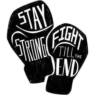 Adesivo Decorativo - Stay Strong - Medidas 0,59x0,68M (Fique forte, lute até o fim) - Papel na Parede
