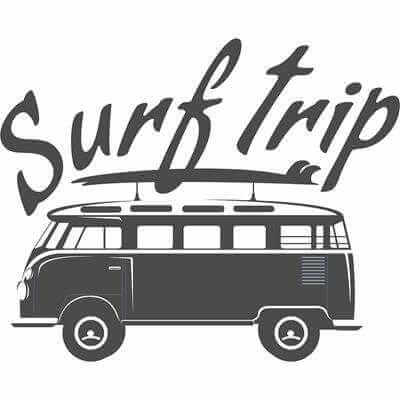 Adesivo Decorativo - Surf Trip - Medidas 0,72x0,59M (Viagem do Surf) - Papel na Parede