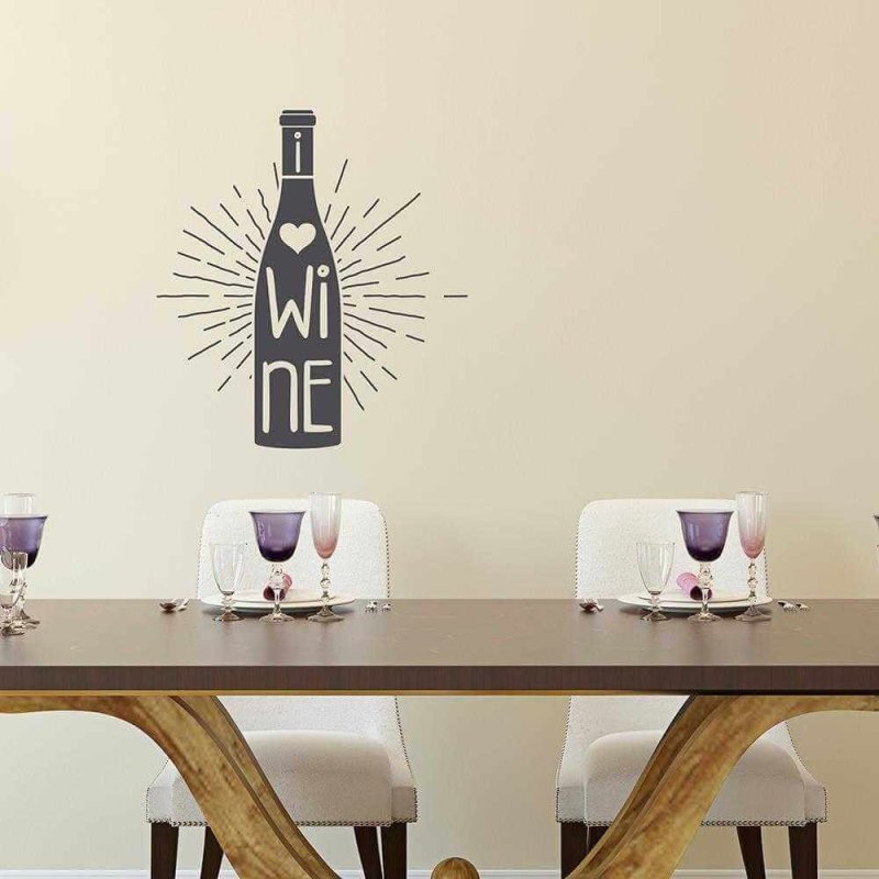 Adesivo Decorativo - WINE 0,59X0,65 Metros (Vinho) - Papel na Parede