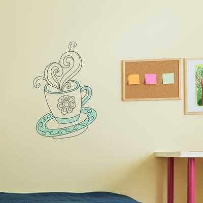 Adesivo Decorativo Xicara Amor Medidas 0,59x0,9 Metros - Papel na Parede