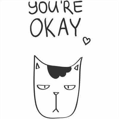 Adesivo Decorativo You're Okay Medidas 0,59x1,12 Metros (Você é legal) - Papel na Parede