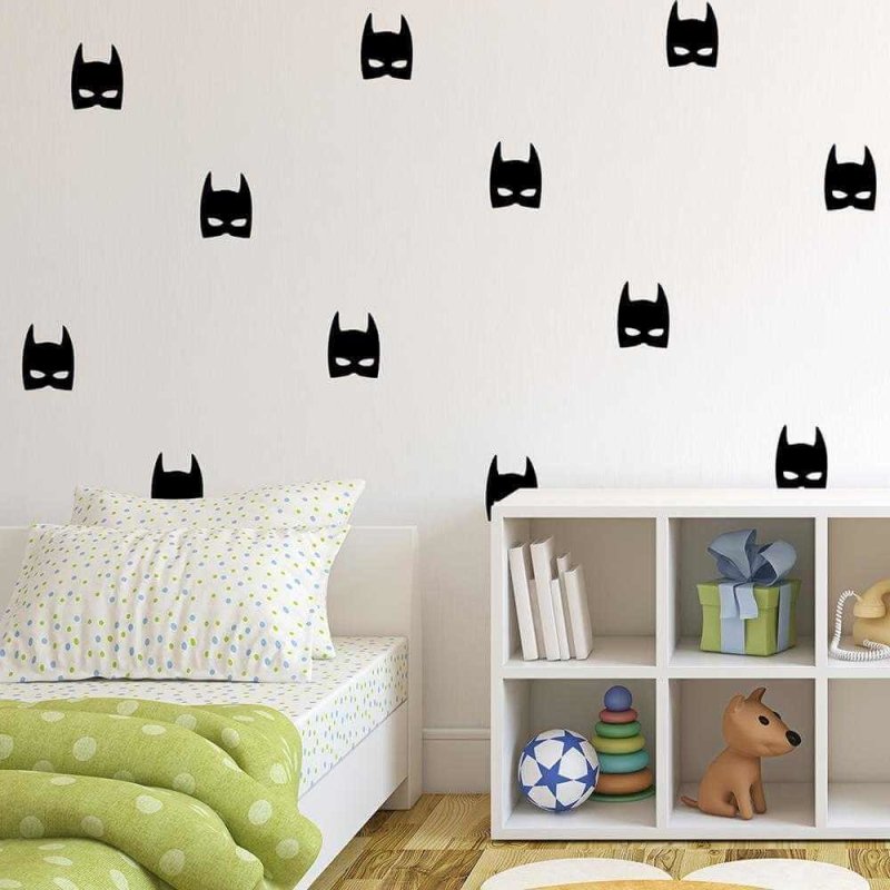 Cartela Adesivo Decorativo batman mascara - Papel na Parede