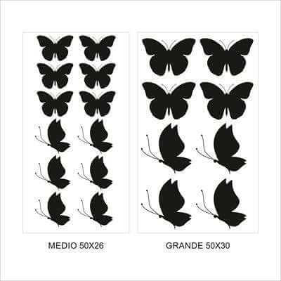 Cartela Adesivo Decorativo borboleta - Papel na Parede