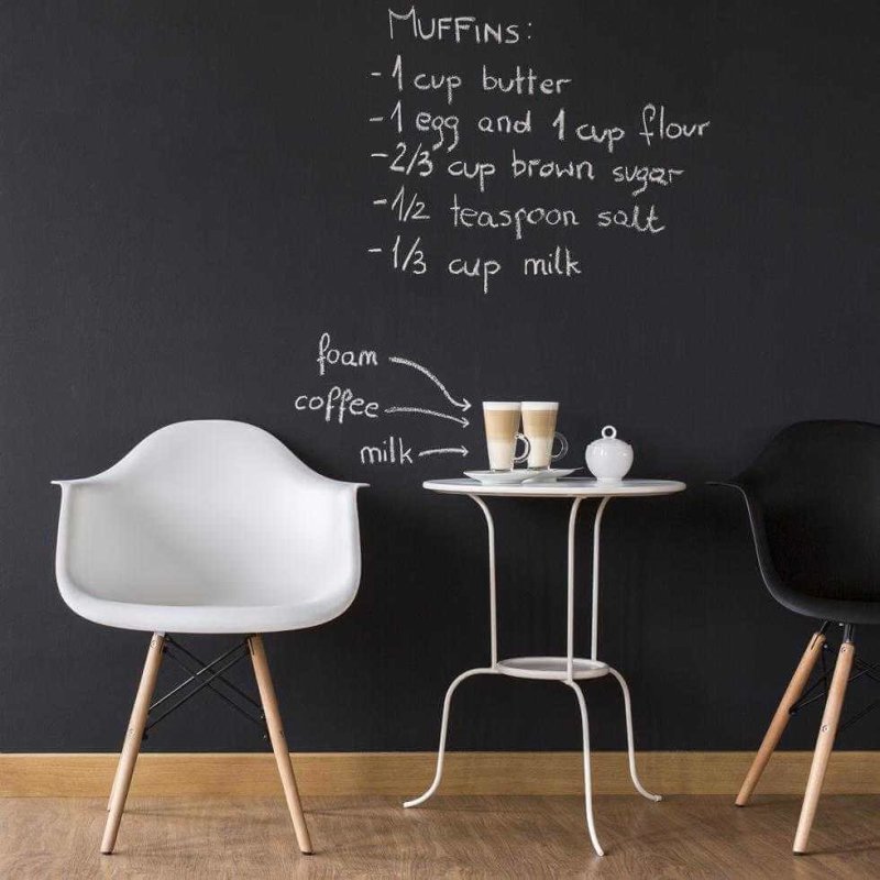 Chalkboard Adesivo Lousa Preto - Papel na Parede