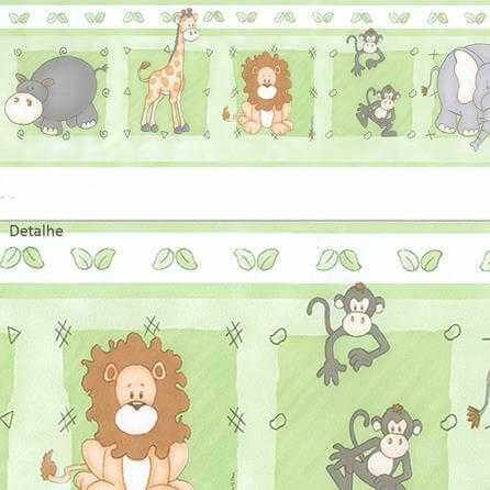 Faixa De Papel Zoo Verde 8502 - Papel na Parede