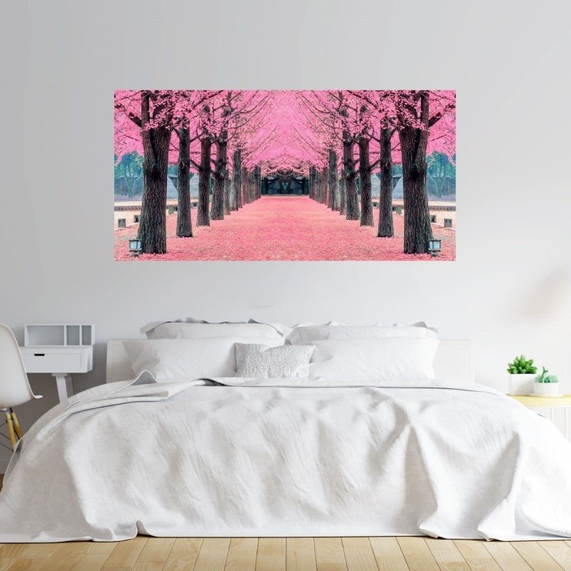 Painel Fotográfico Árvores Rosa N016133 - Papel na Parede