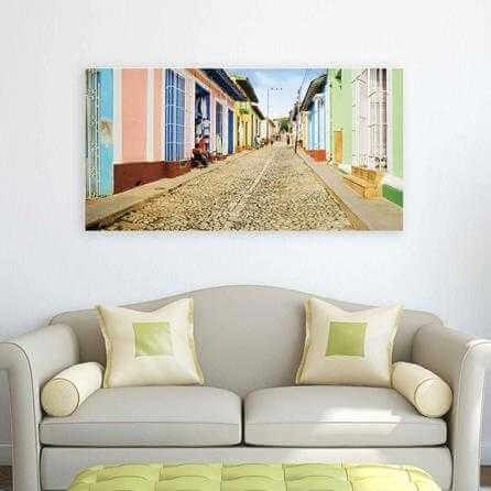 Painel Fotográfico Casas Coloridas de Trinidad em Cuba - Papel na Parede