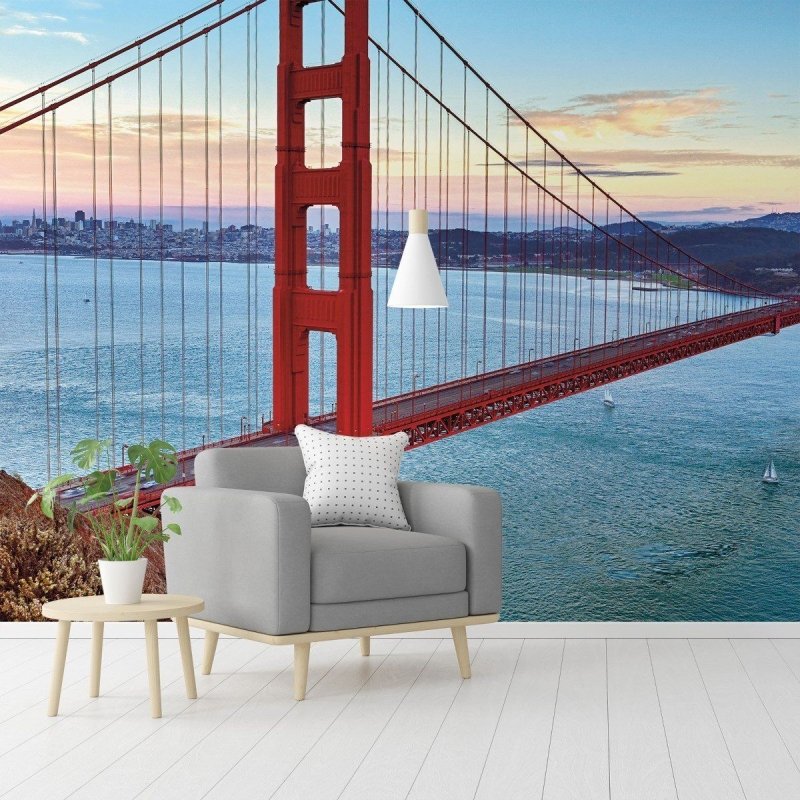 Painel Fotográfico Cidade Ponte Golden Gate N016118 - Papel na Parede